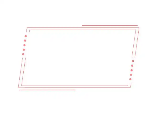 粉色线条边框元素简约边框png素材文字框文本框标题框线条边框粉色