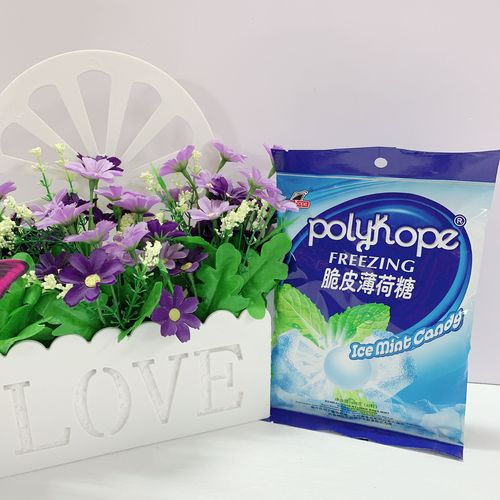 印尼新款袋装包装进口脆皮薄荷糖瑞士糖冰爽口糖糖果喜糖零食105g