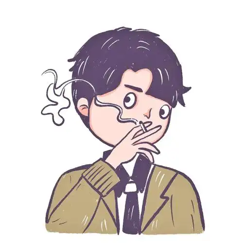 花栀子插画男生头像简单可爱帅气