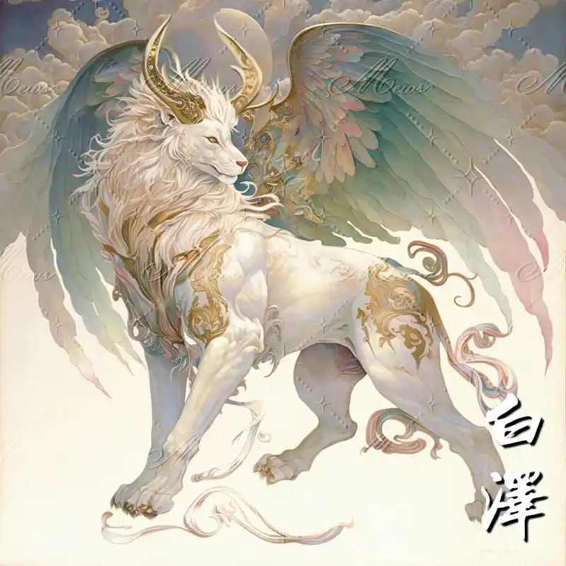 98山海经·神兽白泽 98白泽,中国古代神话中的瑞兽.