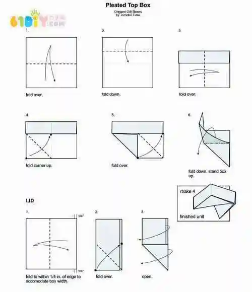 正方形礼物盒折纸教程