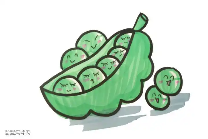 一组可爱的卡通蔬菜简笔画图片-图3