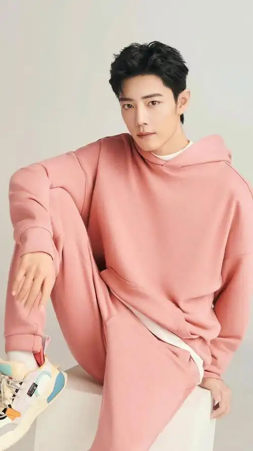 从此心目中的粉色系有了代言人@x玖少年团肖战daytoy#肖战藕粉色卫衣