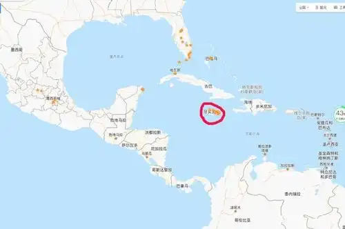 牙买加在北美的区域位置