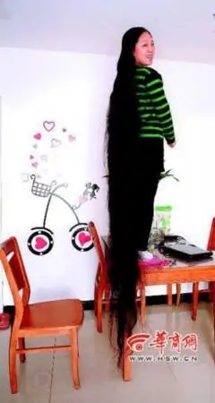 身高16米女子蓄发22年长235米图