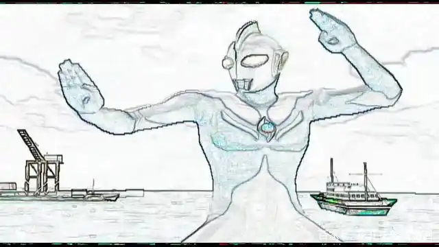 奥特曼格斗进化3除反派角色和雷杰多以外的全角色图(蜡笔版)