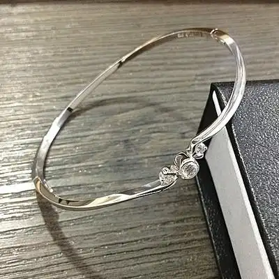 7度银匠世家正品 手镯纯银手 日韩ol时尚银饰 925银镯子 七度银饰