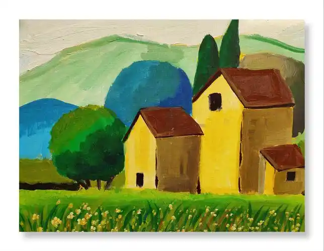 大地美术画室—寒假精品小班 布面丙烯画第一周作品展