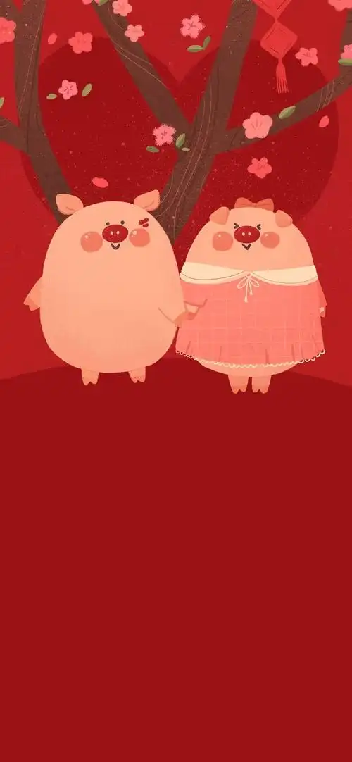 2019猪年/红色壁纸