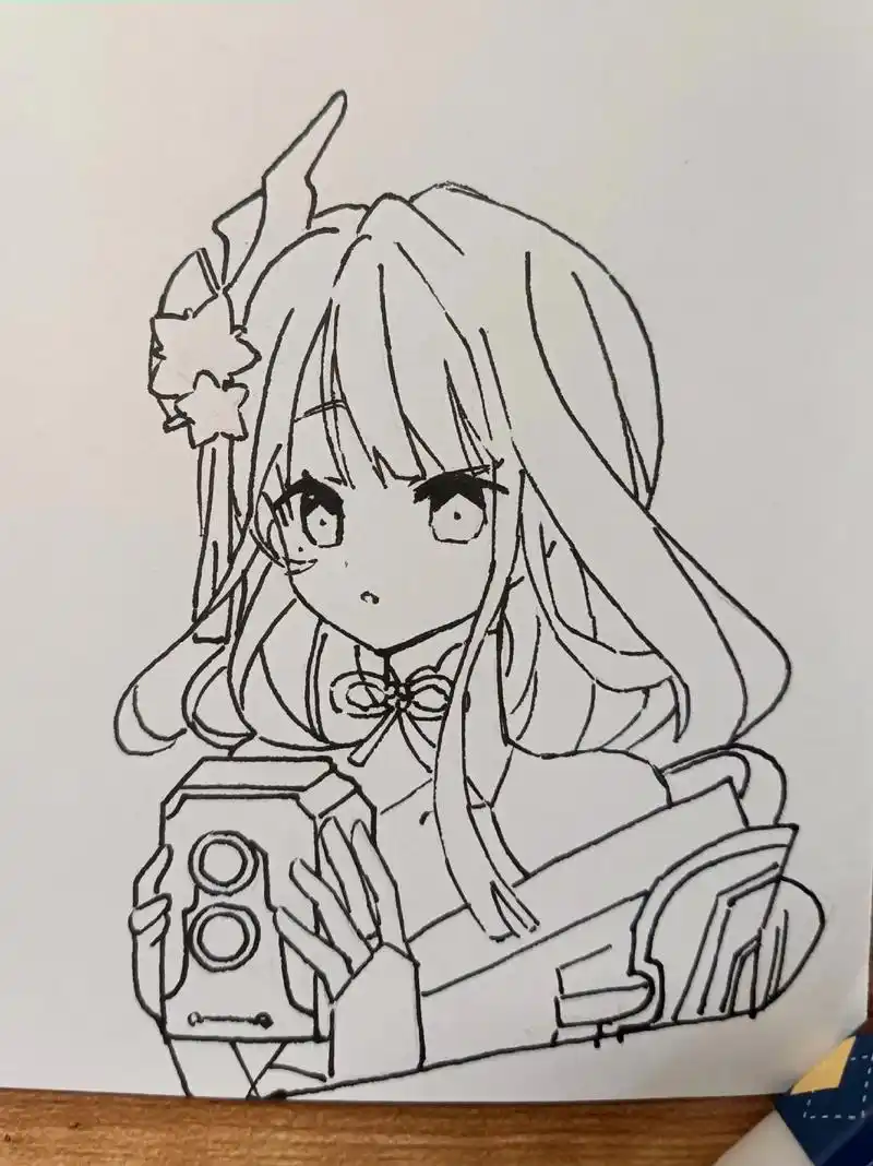 暑假作业,潦草的临摹个雷军#手绘#原神 #雷电将军 #临摹 - 抖音