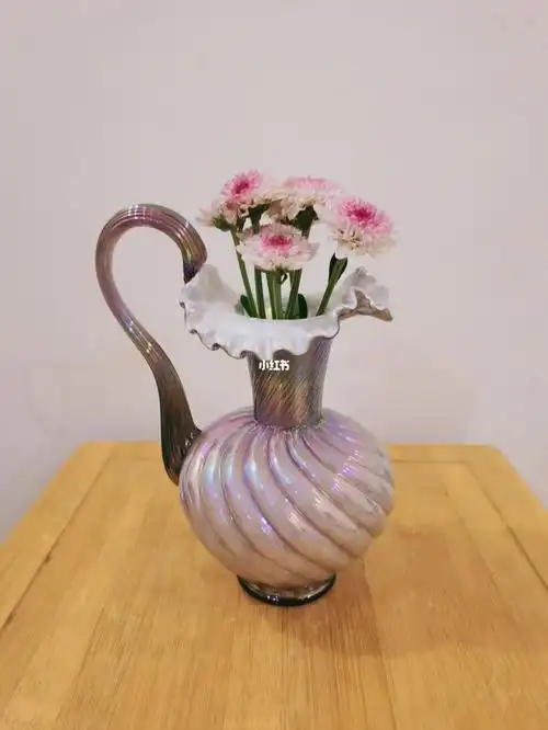 fenton芬顿紫色虹彩花瓶特别独特的异域造型