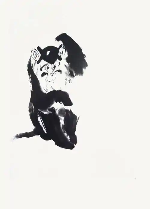 国画教程猴子的写意画法