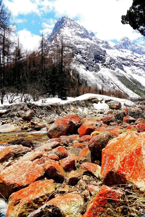 毕棚沟之红石滩,红石坡