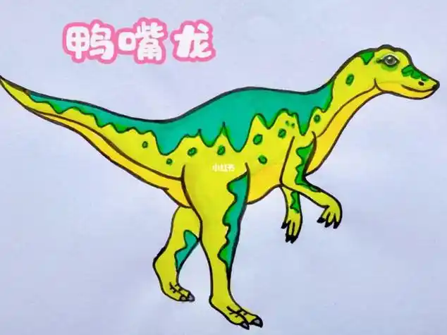 鹦鹉嘴恐龙简笔画