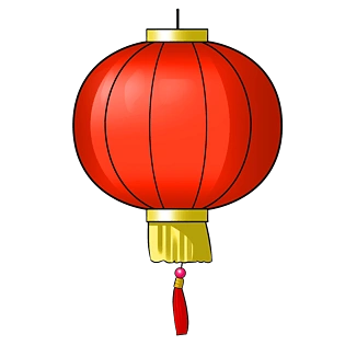 新年节日喜庆热闹灯笼插画