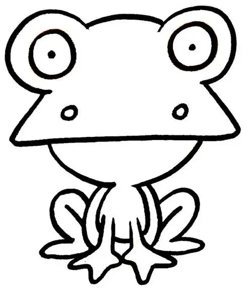 大眼青蛙动物简笔画步骤图片大全
