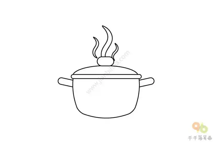 陶瓷煲汤锅简笔画