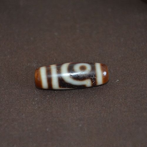 彩炼天珠西藏高纯玉髓牛毛纹二眼天珠项链吊坠配饰挂坠手链锁骨链转运