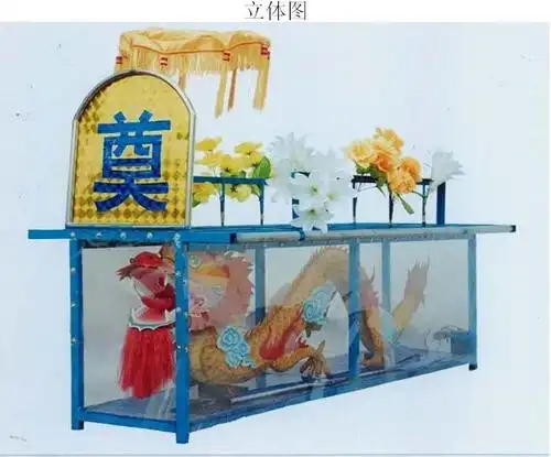 本外设设计是一种抬棺材的架子,仰视图与俯视图在使用中不常见,故省略