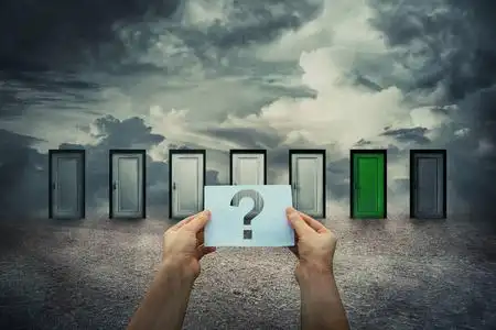 失落的人, 商业混乱的概念.困难的决定, 失败或成功.