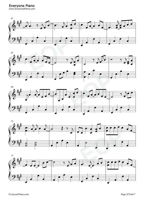 出现又离开-我和你本应该各自好各自坏-抖音热歌五线谱预览4