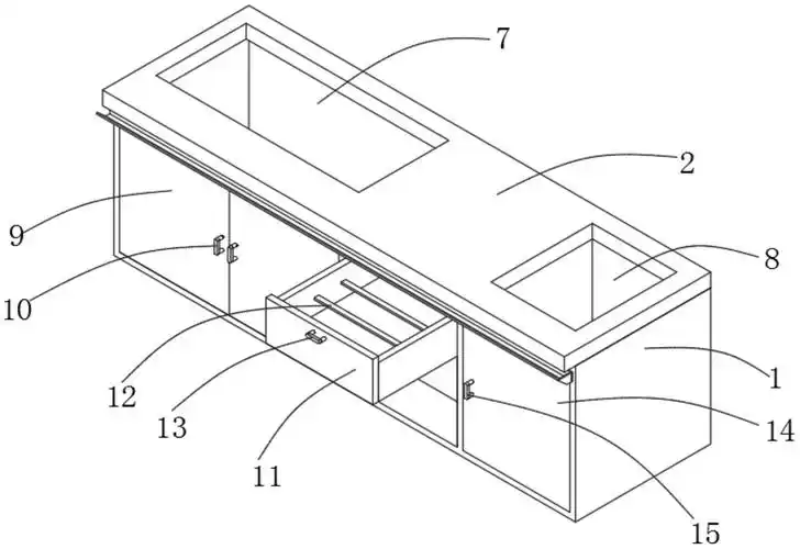 一种便于日常清理的整体式厨房灶台