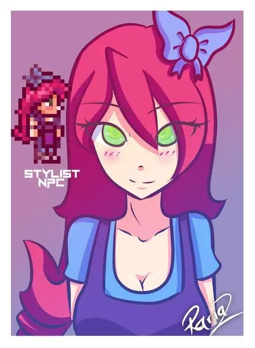 泰拉瑞亚npc图boss娘化图片san值狂掉的boss图片分享