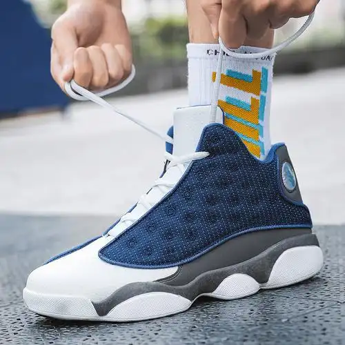 aj13篮球鞋男时尚高帮运动鞋青少年学生实战防滑球鞋47大码高帮鞋
