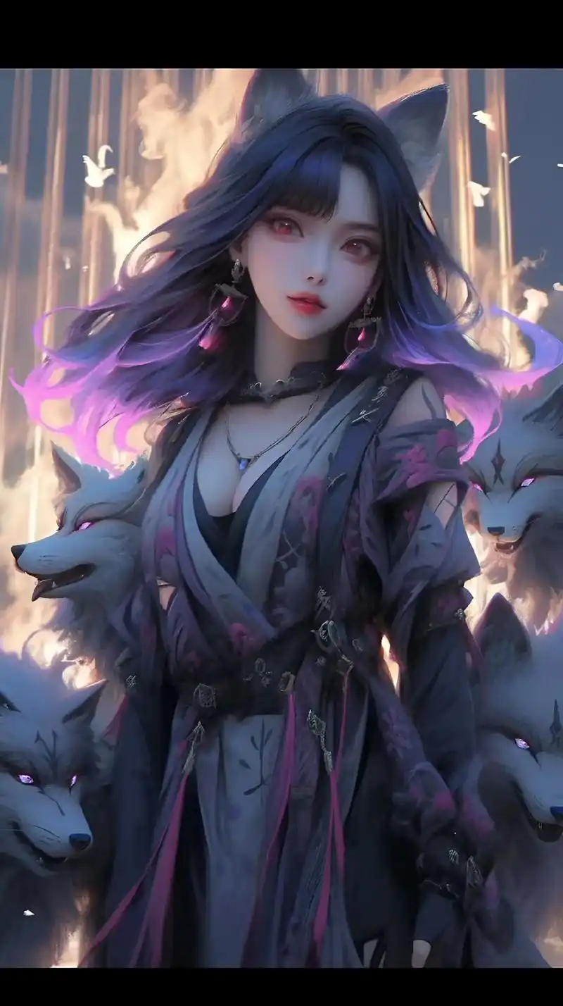 邪魅妖狐.#二次元 #ai绘画 #动漫少女 #绘画 - 抖音