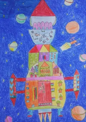 科技改变生活 艺术点亮人生～西安经发学校科幻画作品赏析