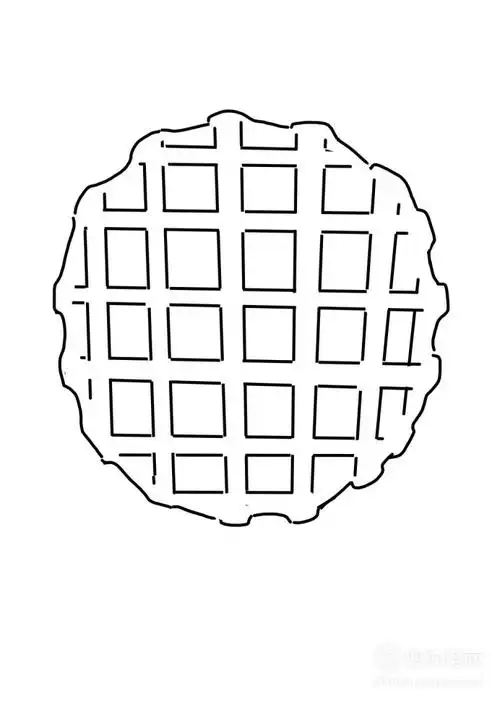 卡通简笔画华夫饼怎么画优质