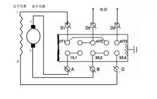 直流串励电机,控制器,倒顺开关 接触器的接法?