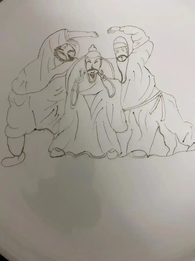 果酱画 #桃园三结义#搞笑 刘备关羽张飞 - 抖音