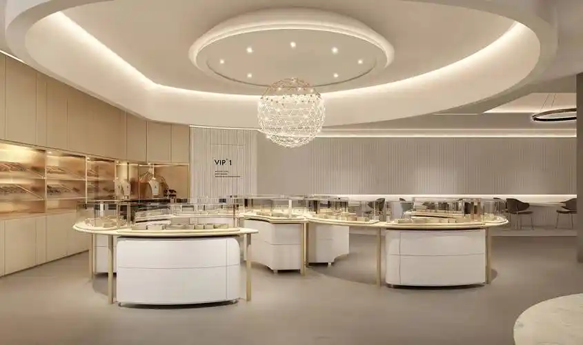 珠宝店装修设计:轻奢风格装修,展现品牌独特魅力和高端形象_装饰_灯光
