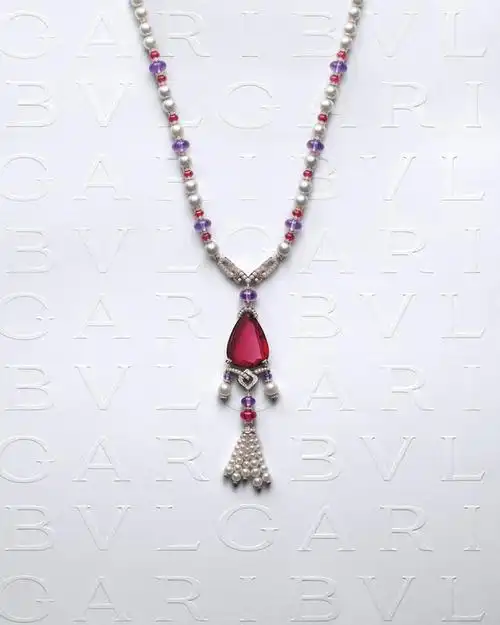 宝格丽barocko高级珠宝系列lady rubellite红颜魅惑项链