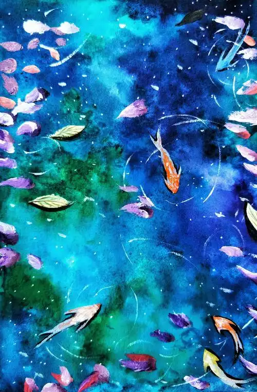 临摹练习工具:宝虹水彩纸,水彩-竺子