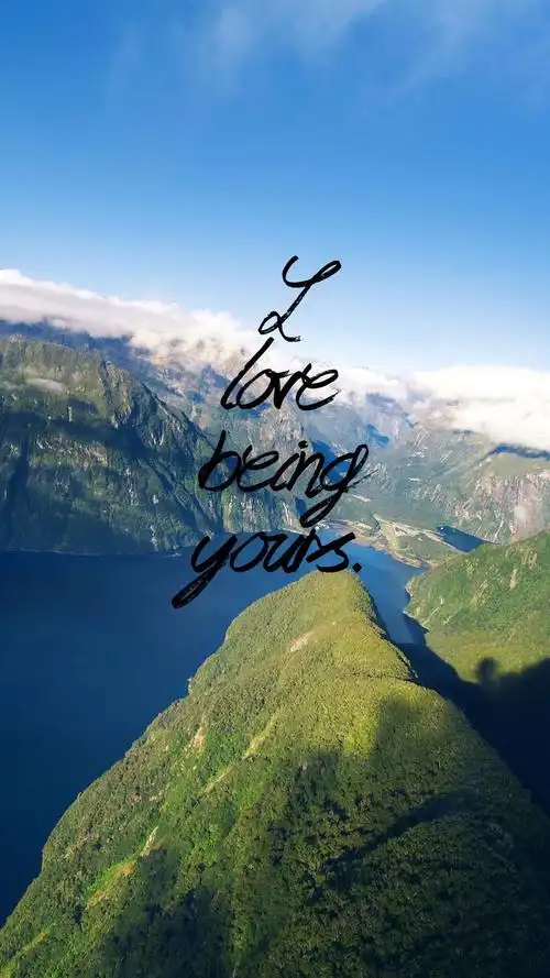 创意唯美山水风景英文文字