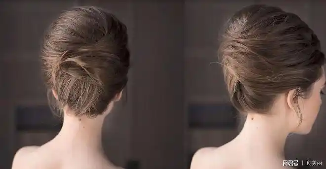 优雅大方的一款盘发学会了给妈妈梳让妈妈更加精神有气质