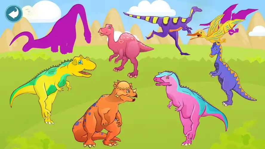 dinosaur shape puzzle free - preschool and kindergarten