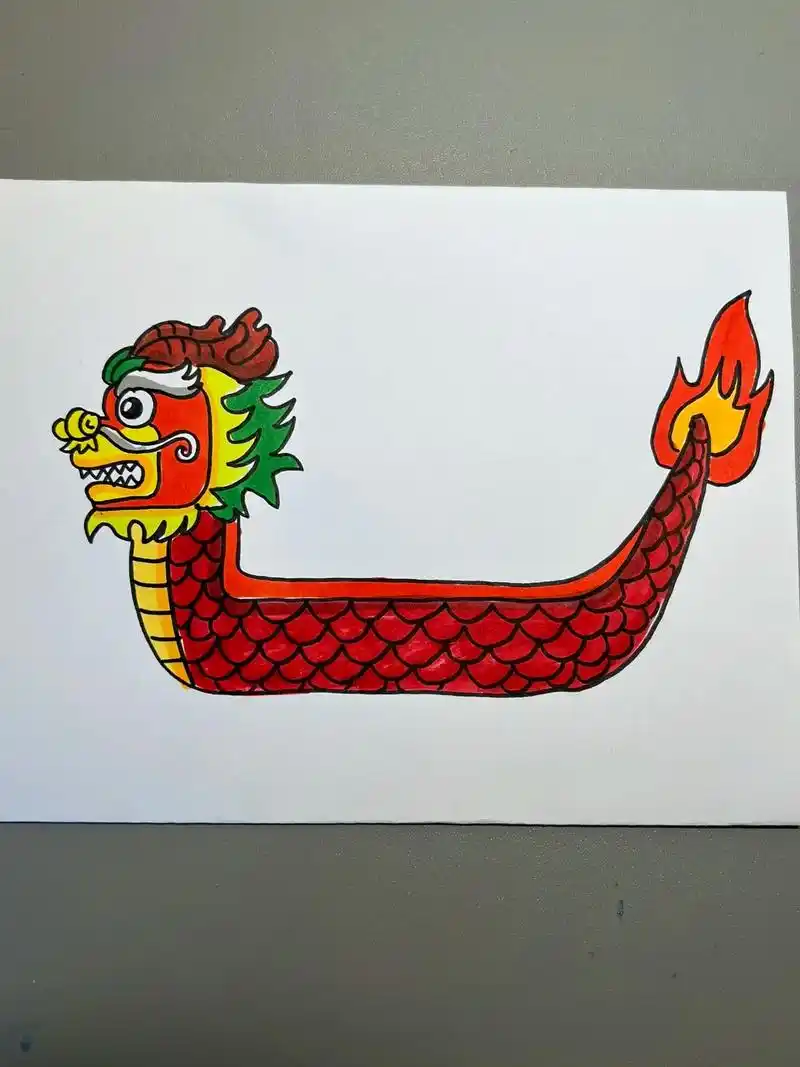 端午节到了龙舟这样画一起学起来