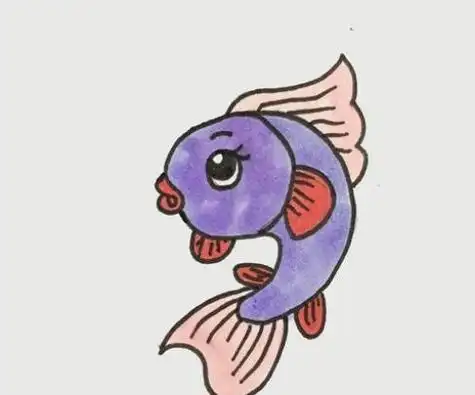 小鱼简笔画儿童简笔画 小鱼简笔画可爱卡通画法
