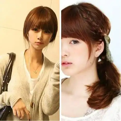 齐刘海直发怎么扎好看 这些扎法优雅又减龄(3)_爱靓网