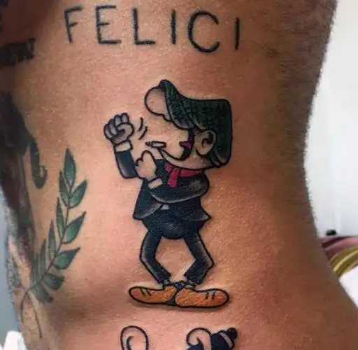 陈旧复古味道的欧美风格纹身school气质非凡耐人寻味