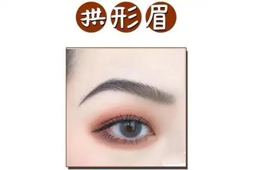 方脸轮廓分明,线条硬朗,所以更适合弧度较大的拱形眉.