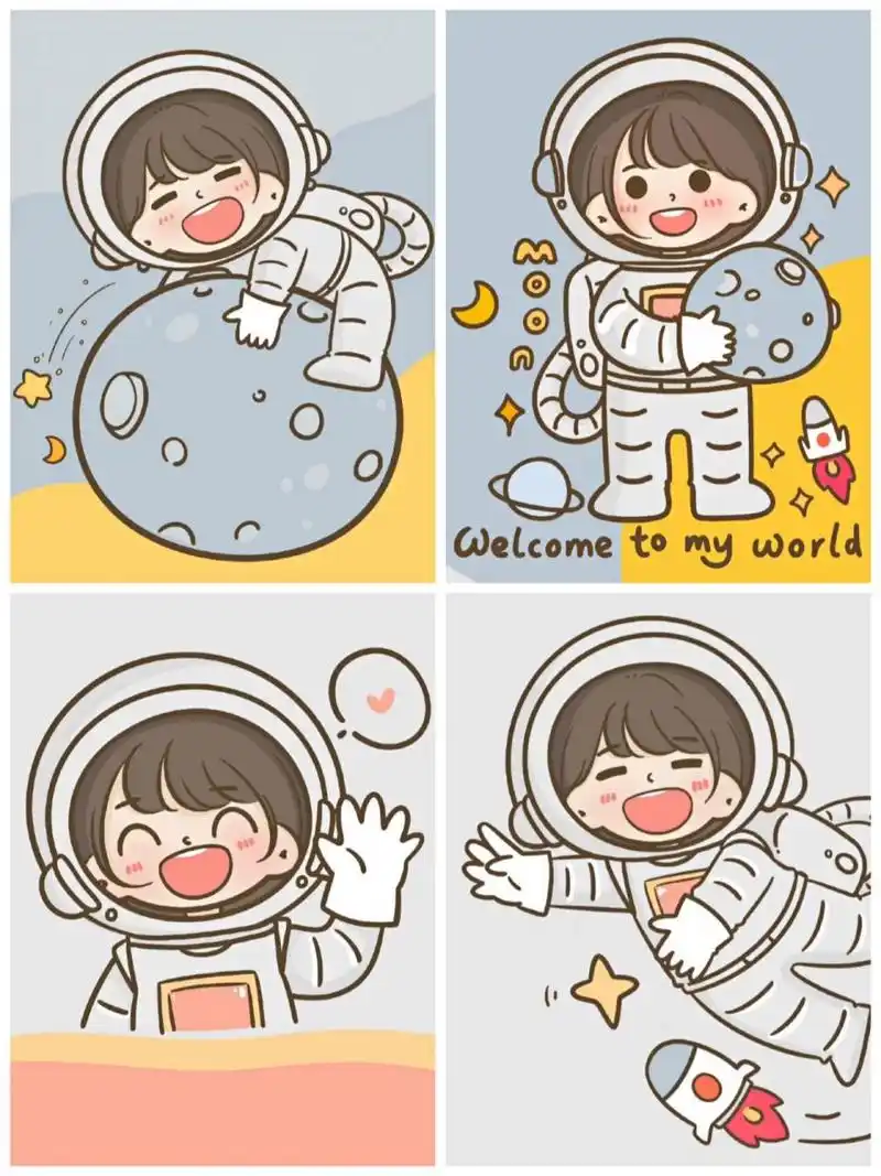 宇航员主题q版动漫系列