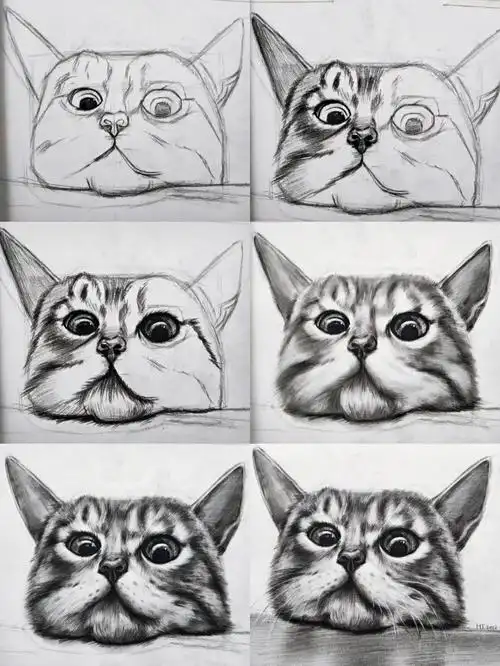 猫咪素描教程