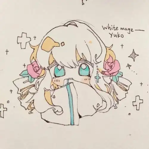 可爱卡哇伊的小女生水彩动漫手绘