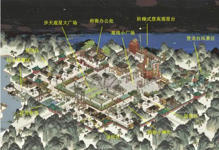 江南百景图鸡鸣山布局