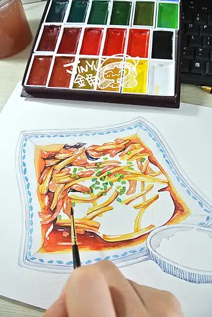 【深夜食堂】手绘川菜美食第六菜:鱼香肉丝