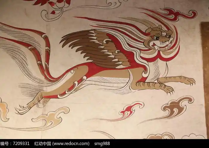古代壁画飞虎
